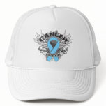 Grunge Winged Ribbon Prostate Cancer Survivor