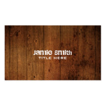 Grunge Wood Business Card