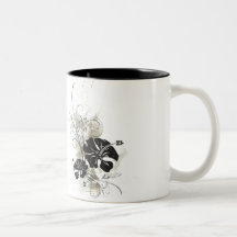 GrungeHibiscus Coffee Mugs