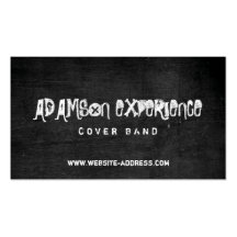Grungy Black Chalkboard Business Card for Band/DJ