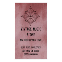 Grungy Diamond Business Card, Cabernet