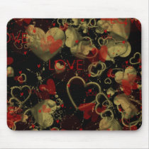 Grungy Distressed Goth Valentine Mousepad