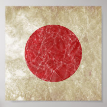 Grungy Flag of Japan Poster