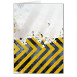 Grungy Hazard Stripes Cards