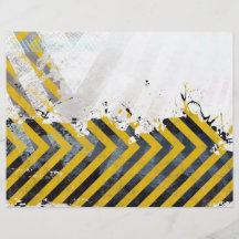 Grungy Hazard Stripes Full Color Flyer