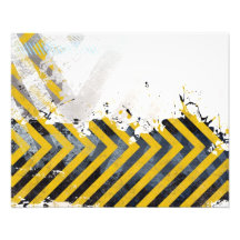 Grungy Hazard Stripes Photograph