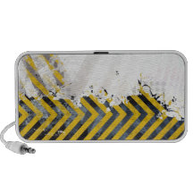 Grungy Hazard Stripes Portable Speaker