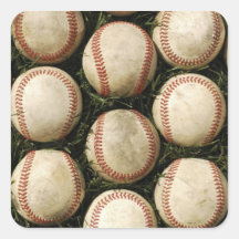 Grungy Old Baseballs Stickers
