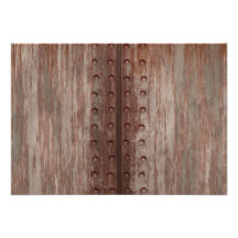 Grungy Riveted Rusty Metal Custom Invitation