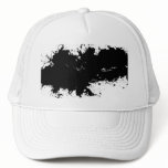 Grungy Splattered Ink Background hats