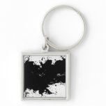 Grungy Splattered Ink Background keychains