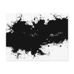Grungy Splattered Ink Background postcards
