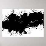 Grungy Splattered Ink Background posters
