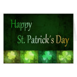 Grungy St. Patrick´s Day Shamrocks - Greeting Card
