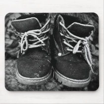 Grungy Work Boots - Black and White
