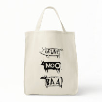 Grunt Moo Baa Tote Bags