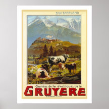 Gruyere Vintage Travel Print