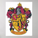 Gryffindor crest red and gold posters