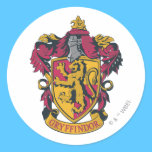 Gryffindor crest red and gold round sticker