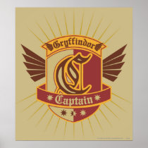 Gryffindor Quidditch Captain Emblem Posters