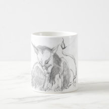 Gryphon n' child coffee mug