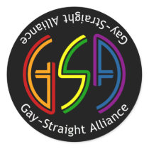 GSA Neon Round Dark Sticker
