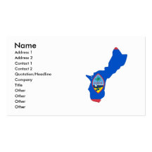 Guam Flag Map Business Card Templates