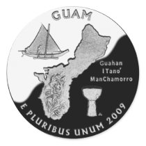 Guam state quarter sticker