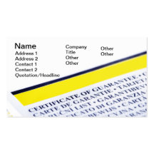 Guarantee Business Card Template