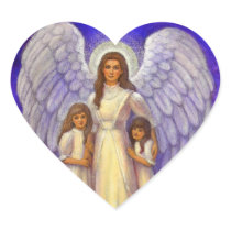 Guardian Angel Heart Sticker