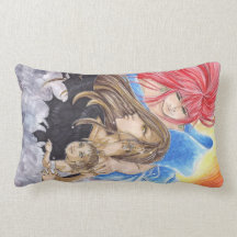 Guardian Angel with Mother and Child Pillow