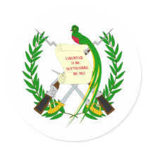 Guatemala COA Round Stickers