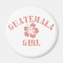 Guatemala Pink Girl Fridge Magnets