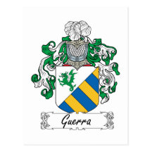 Guerra Family Crest Postcards