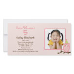 Guess Whooo? Photo Birthday Party Invitation -Pink photo cards