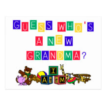 Guess Who's A New Grandma Post Cards