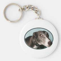 Guilty Greyhound in Oval Keychains
