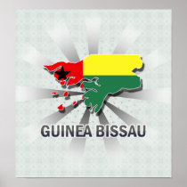 Guinea Bissau Flag Map 2.0 Print