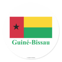 Guinea-Bissau Flag with Name in Portuguese