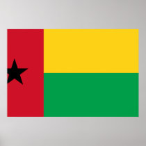 Guinea Bissau, Guernsey flag Print