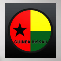 Guinea Bissau Roundel quality Flag Poster