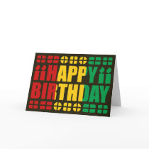 Guinea-Conakry Flag Birthday Card