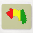 Guinea flag map mousepads
