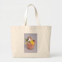 guinea pig in a flowerpot canvas bags