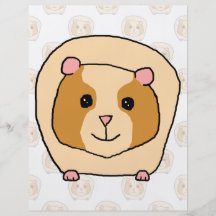 Guinea Pig on a pattern of paler Guinea Pigs. Personalised Flyer