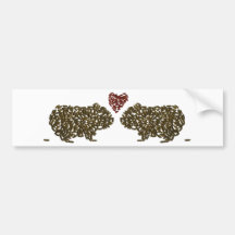 Guinea Pigs in Love Bumper Stickers