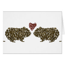 Guinea Pigs in Love Card