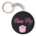 guinea pigs sparkle pink key chains