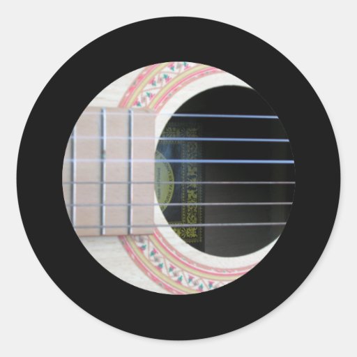 Guitar 2 round stickers