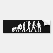 Guitar Acoustic Bass and Electric Guitar Evolution Bumper Sticker